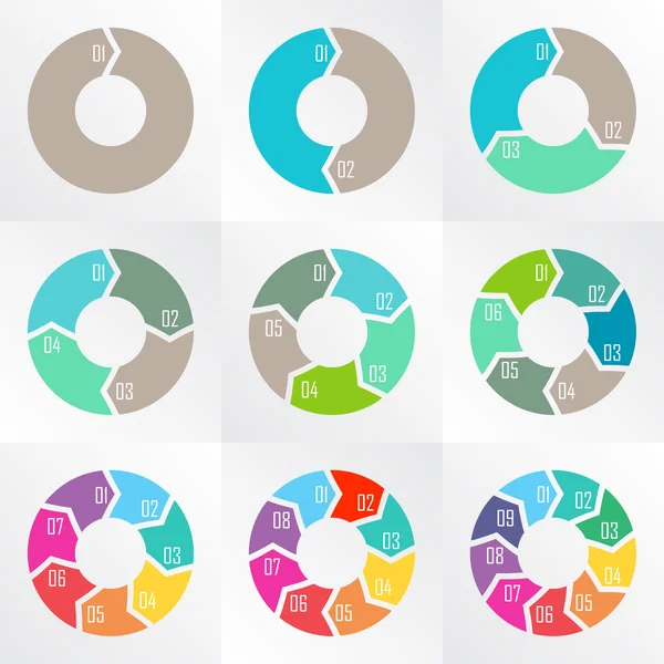 Circle arrows for infographic. — Stock Vector