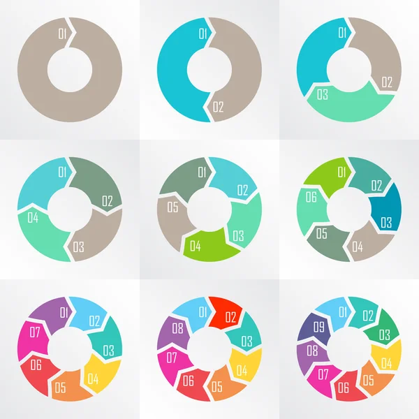 Circle arrows for infographic. Royalty Free Stock Illustrations