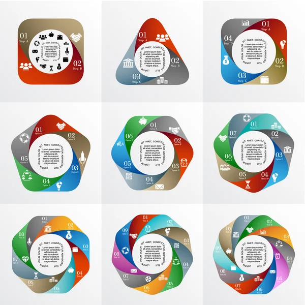 Infografía geométrica vectorial — Archivo Imágenes Vectoriales