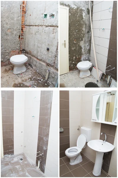 Ванная комната после ремонта — стоковое фото