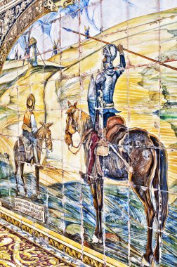  Don Quixote, tile painting