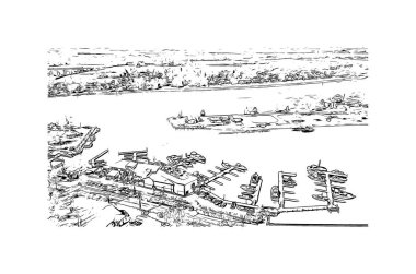 Print Building view with landmark of Chesapeake Virginia Cumhuriyeti 'nde bağımsız bir şehirdir..