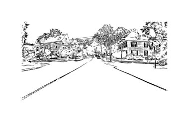 Concord 'un simgesi olan Print Building View, New Hampshire' ın başkentidir..