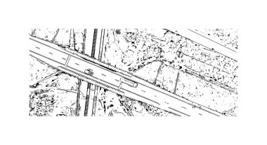 Print Building view with landmark of Bhagalpur is the city in India. Vektörde elle çizilmiş çizim çizimi.