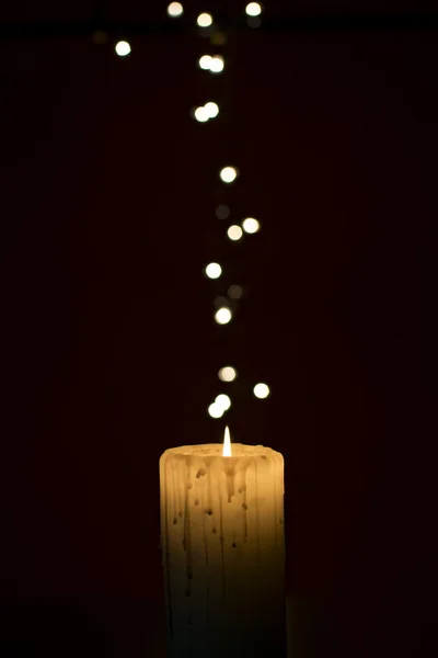 Boże Narodzenie świece z bokeh — Zdjęcie stockowe