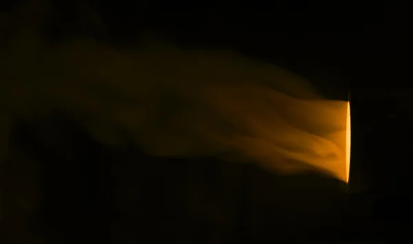 Smoke with orange light — Stock Photo, Image