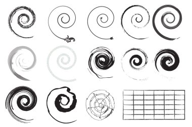 Birçok swirls vektör
