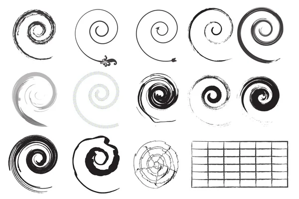 Muchos remolinos vectoriales — Archivo Imágenes Vectoriales