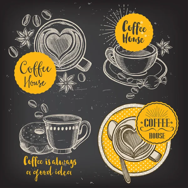 Μενού καφέ εστιατόριο καφέ — Διανυσματικό Αρχείο