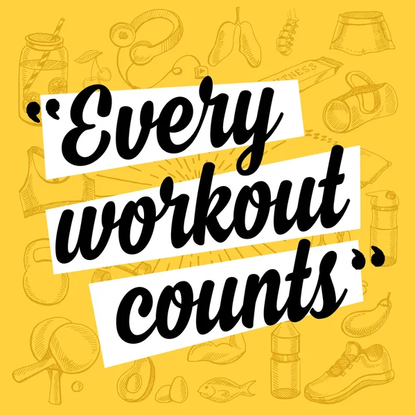 Fitness Motivatie offerte poster. — Stockvector