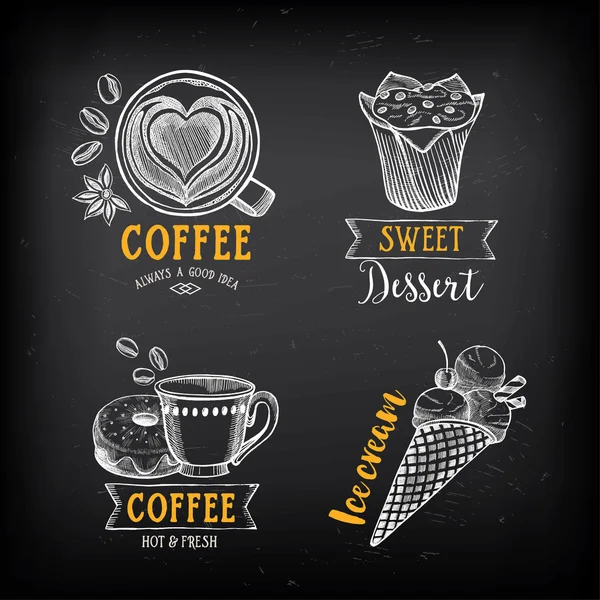 Kawa kawiarnia restauracja menu — Wektor stockowy