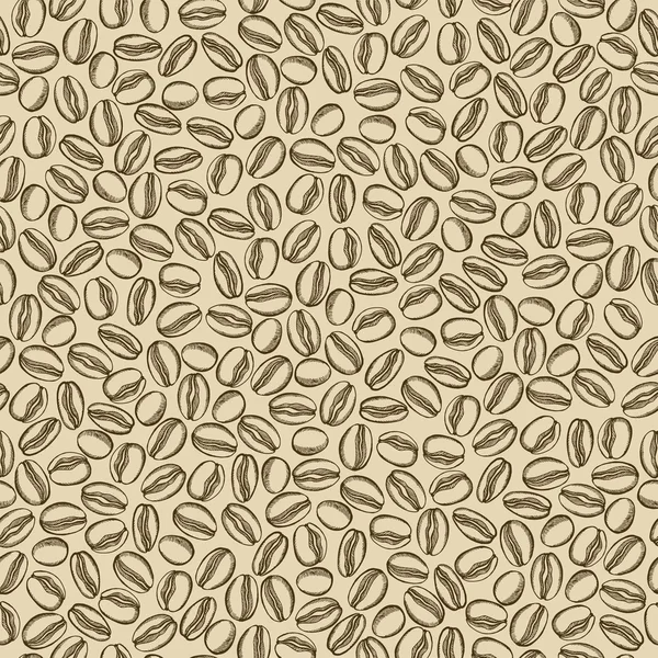 Coffee beans seamless pattern — Stock Vector