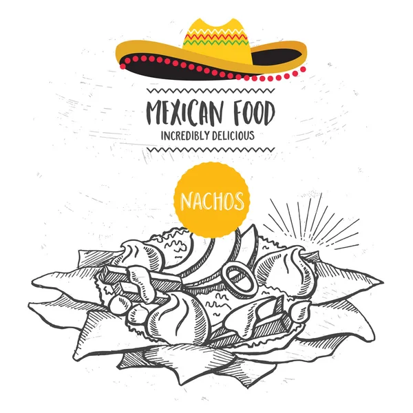 メキシコ料理のプレースマットフードレストラン — ストックベクタ