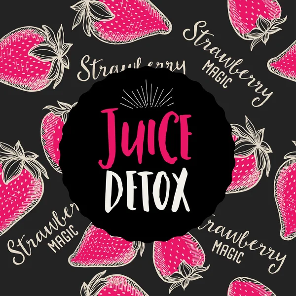 Juice banner design modelo de restaurante . — Vetor de Stock