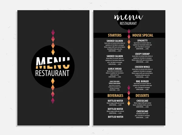 Restaurant café menu, sjabloonontwerp Stockvector