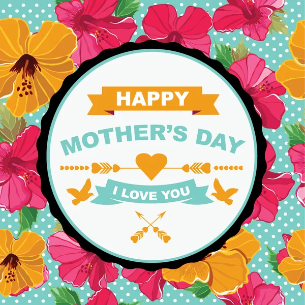 Poster Happy mother's day — Stock Vector