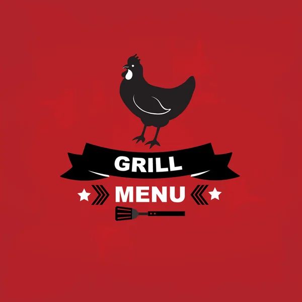 Kawiarnia menu grill — Wektor stockowy