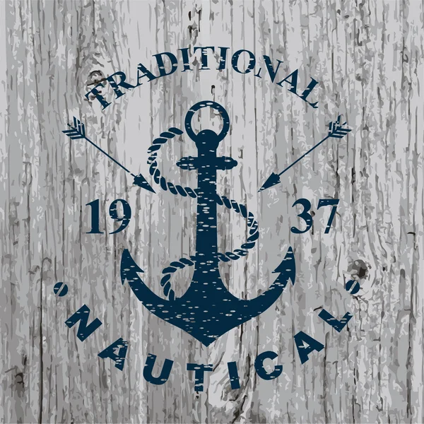 Nautical marine badge — Stock Vector