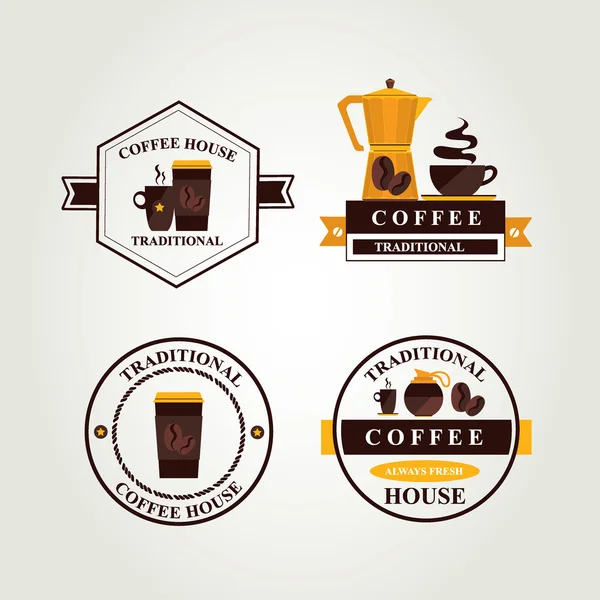 Etiqueta de café, menú icono . — Vector de stock