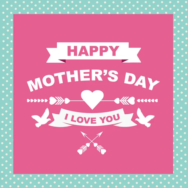 Poster Feliz dia da mãe — Vetor de Stock