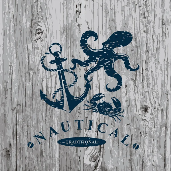 Insignia marina náutica — Archivo Imágenes Vectoriales