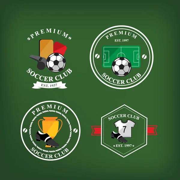 Insignia de fútbol — Vector de stock