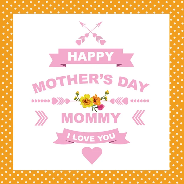 Poster Gelukkige moederdag — Stockvector
