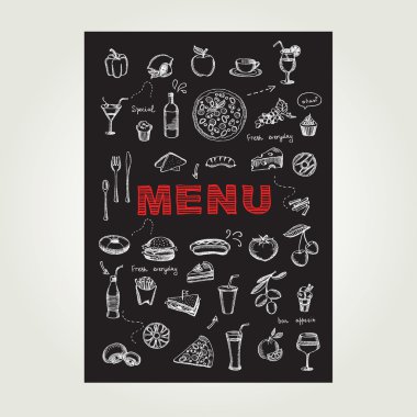 Restaurant cafe menu, template design. clipart