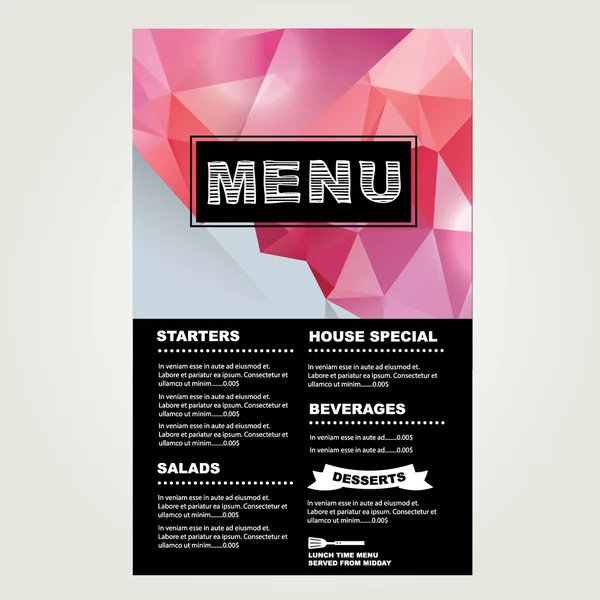 Restaurante menu de café, design de modelo —  Vetores de Stock