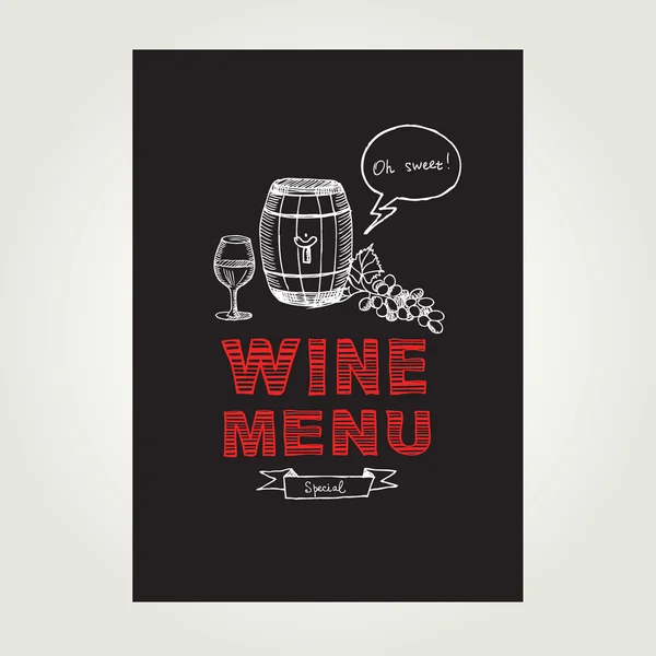 Menu wina — Wektor stockowy