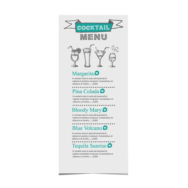 Restaurant café menu, sjabloonontwerp. — Stockvector