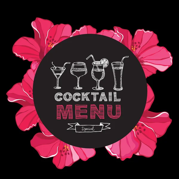 Cocktail bar menu, template design — Stock Vector