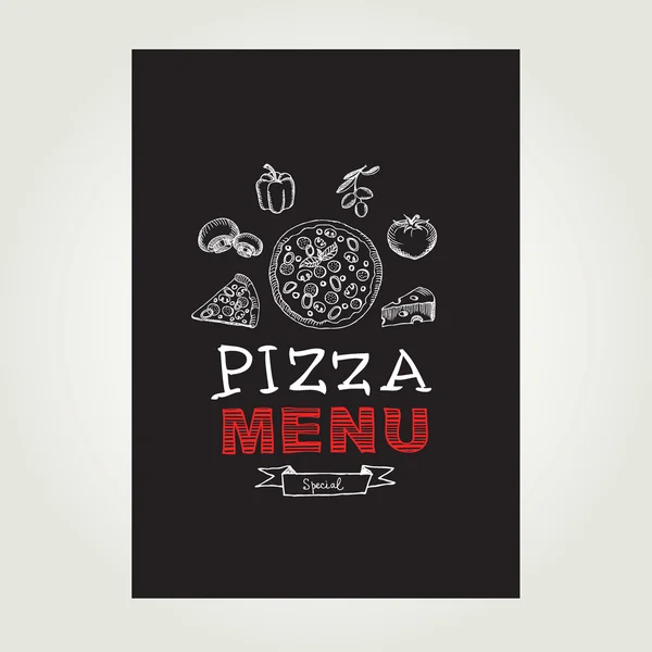 Pizza menu — Stockvector