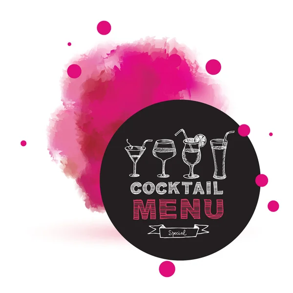 Cocktail bar menu, template design — Stock Vector