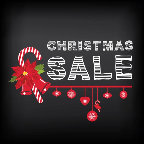 Manifesto di vendita di Natale — Vettoriale Stock