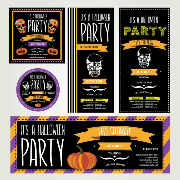 Invitation Halloween. — Stock Vector