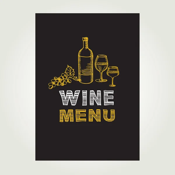 Menú Vino — Archivo Imágenes Vectoriales