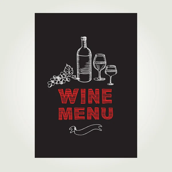 Menu des vins — Image vectorielle