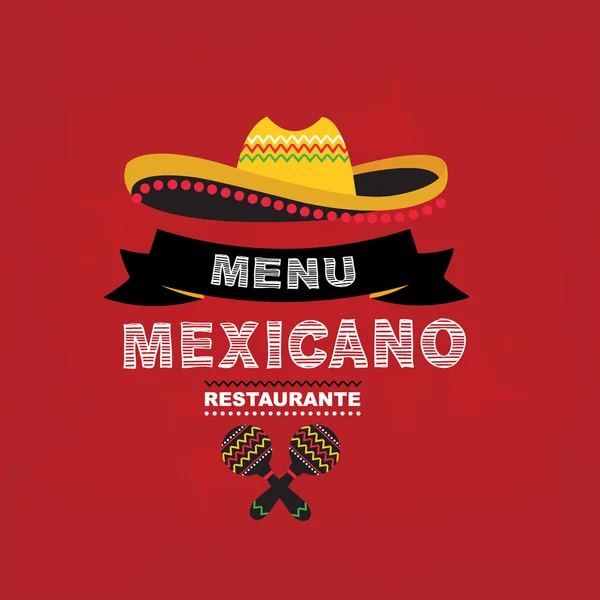 Menu sjabloonontwerp Mexicaanse,. — Stockvector