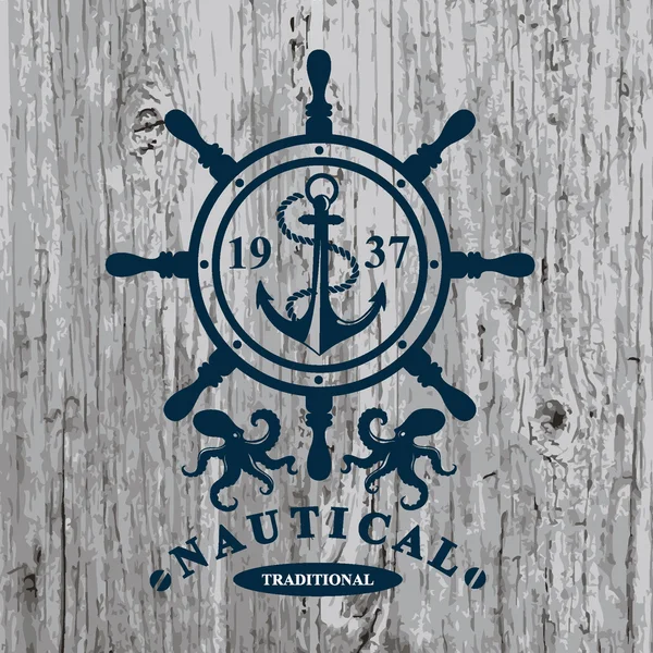Insignia marina náutica — Archivo Imágenes Vectoriales
