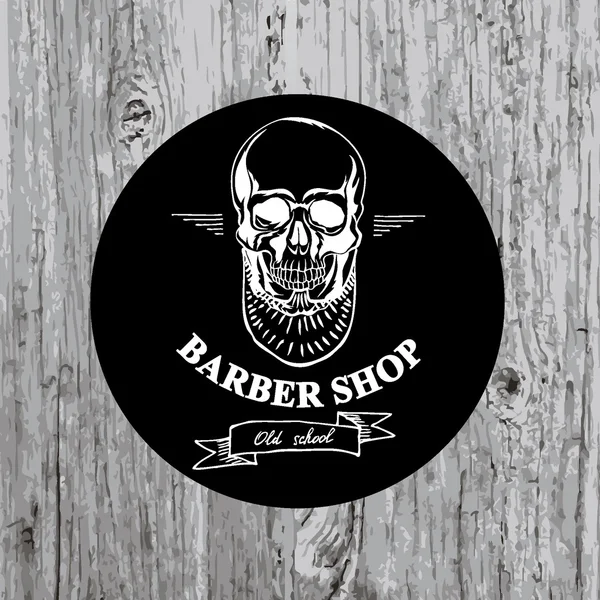 Kapper winkel label, — Stockvector