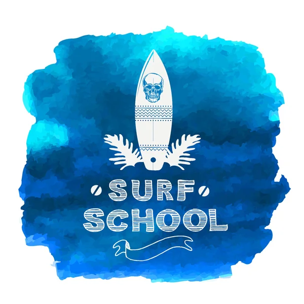 Surfing summer icon — Stock Vector