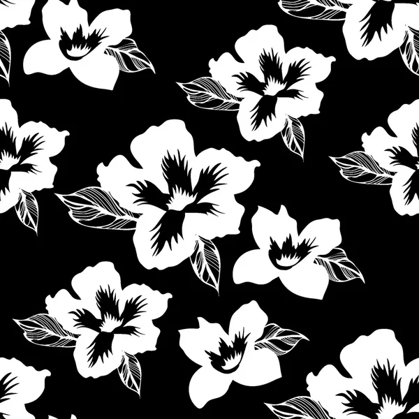 Patrón floral sin costuras — Vector de stock