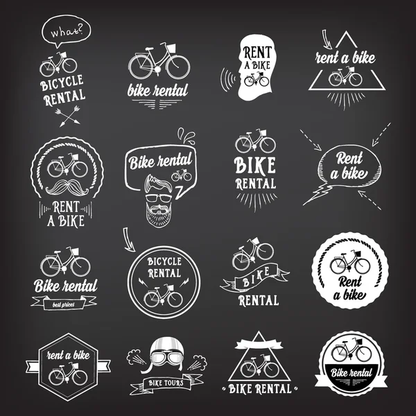 Alquiler de bicicletas, concepto de diseño . — Vector de stock