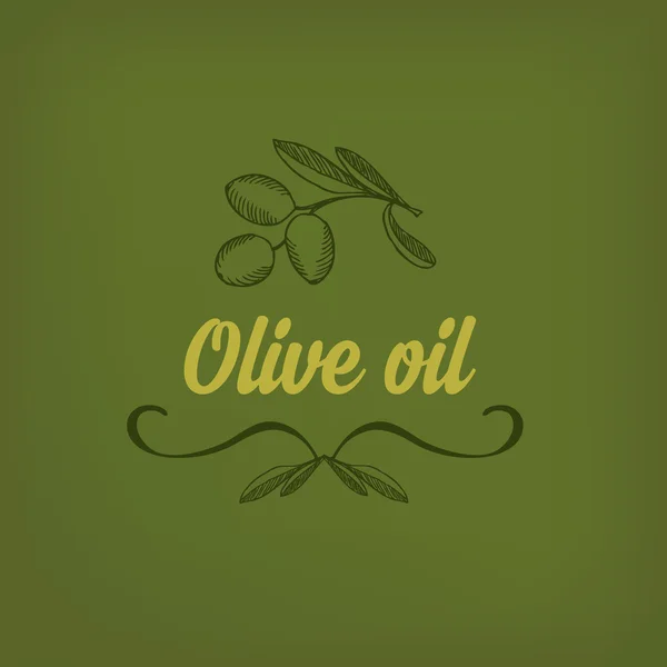 Olio d'oliva, concetto di design . — Vettoriale Stock