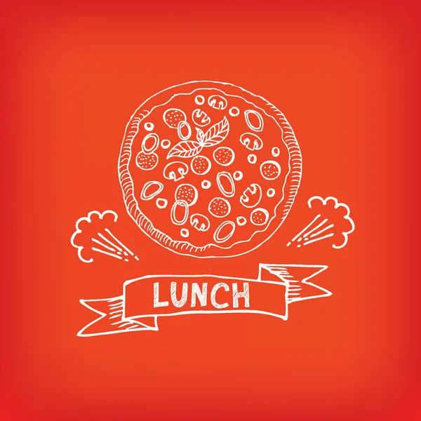 Öğle yemeği menüsü, restoran tasarımı. — Stok Vektör