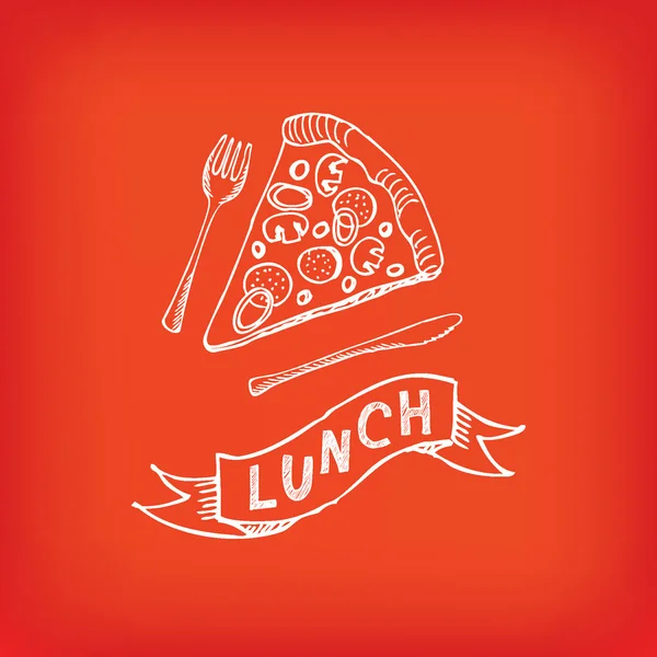 Menu de almoço, design de restaurante . — Vetor de Stock