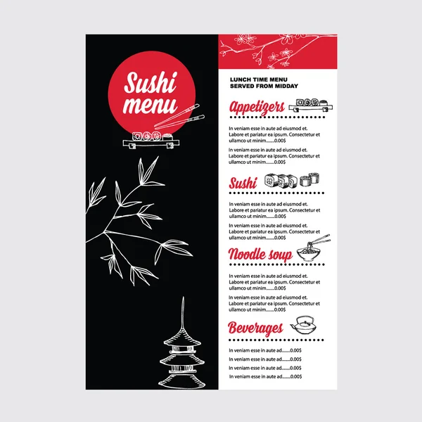 Restaurace café menu, šablony design. — Stockový vektor