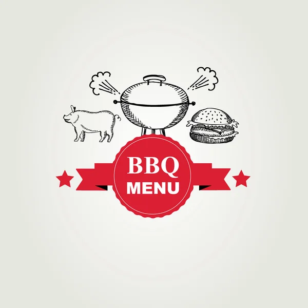 Café parrilla menú — Vector de stock