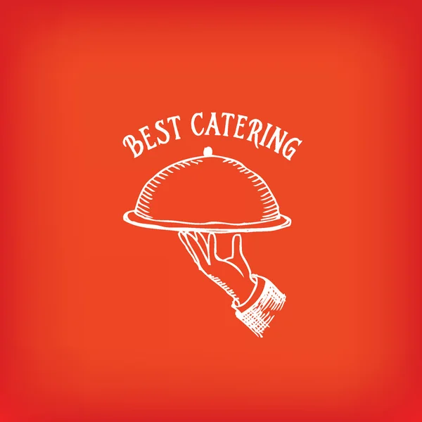 Cateringservice, designa logotyp. — Stock vektor